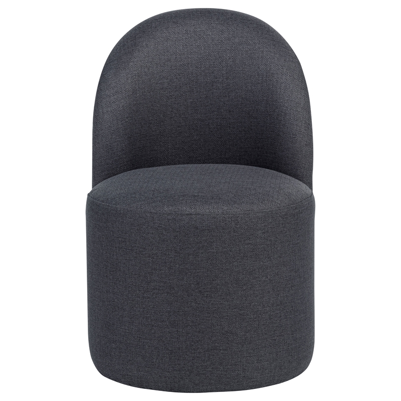 Coaster Aubrey 19.75'' Fabric Barrel Dining Side Chair in Charcoal