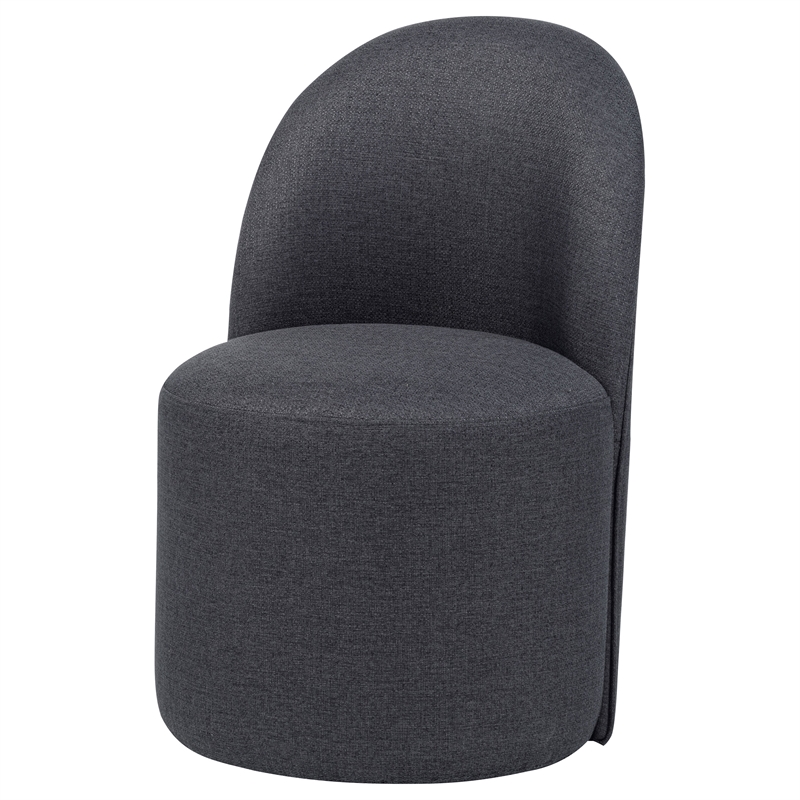 Coaster Aubrey 19.75'' Fabric Barrel Dining Side Chair in Charcoal
