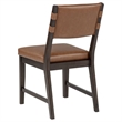 Coaster Tegan 19.25'' Faux Leather and Wood Dining Side Chair in Cognac Brown