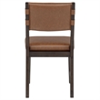 Coaster Tegan 19.25'' Faux Leather and Wood Dining Side Chair in Cognac Brown