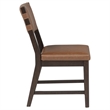 Coaster Tegan 19.25'' Faux Leather and Wood Dining Side Chair in Cognac Brown