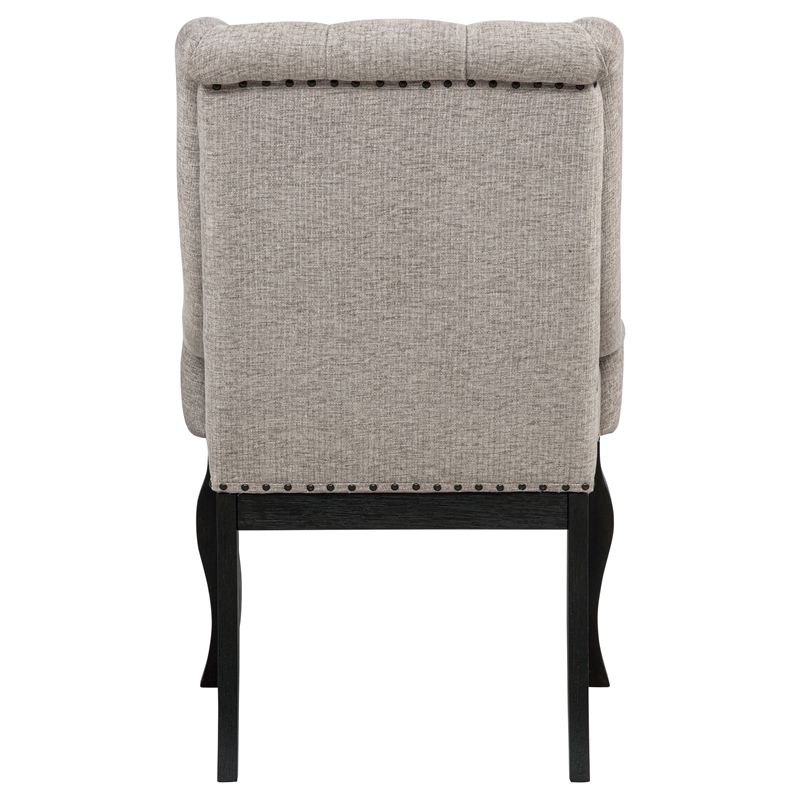 Coaster Phelps 20.5'' Fabric Dining Arm Chair in Tan/Distressed Noir