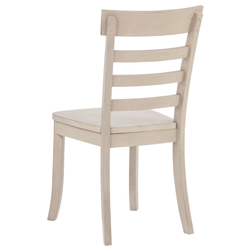 Coaster Orrison 18.5'' Ladder Back Wood Dining Side Chair in Linen Beige