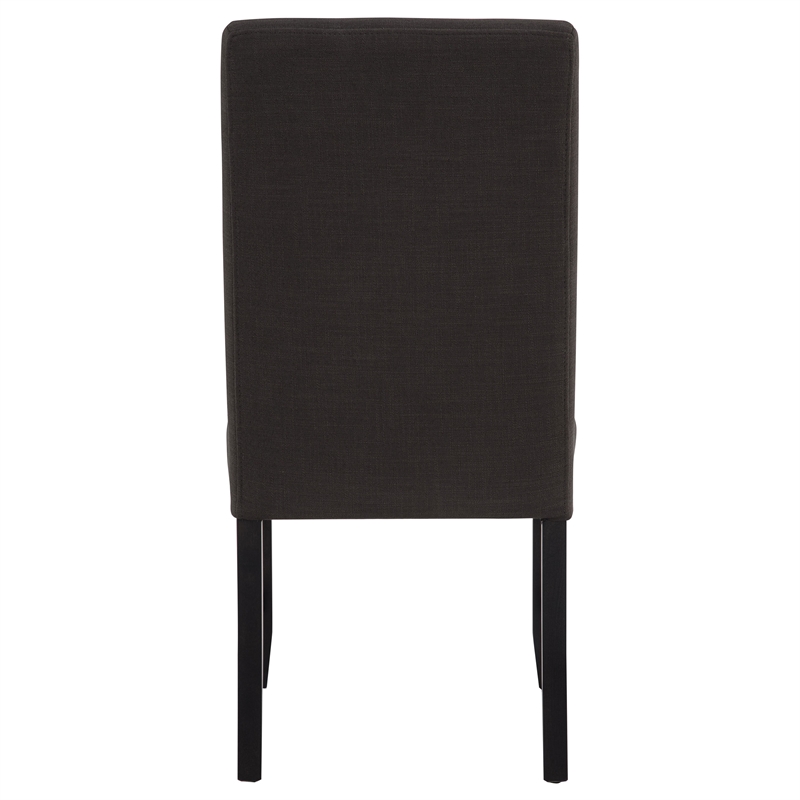 Coaster Berning 19'' Fabric Upholstered Parson Side Chair in Charcoal