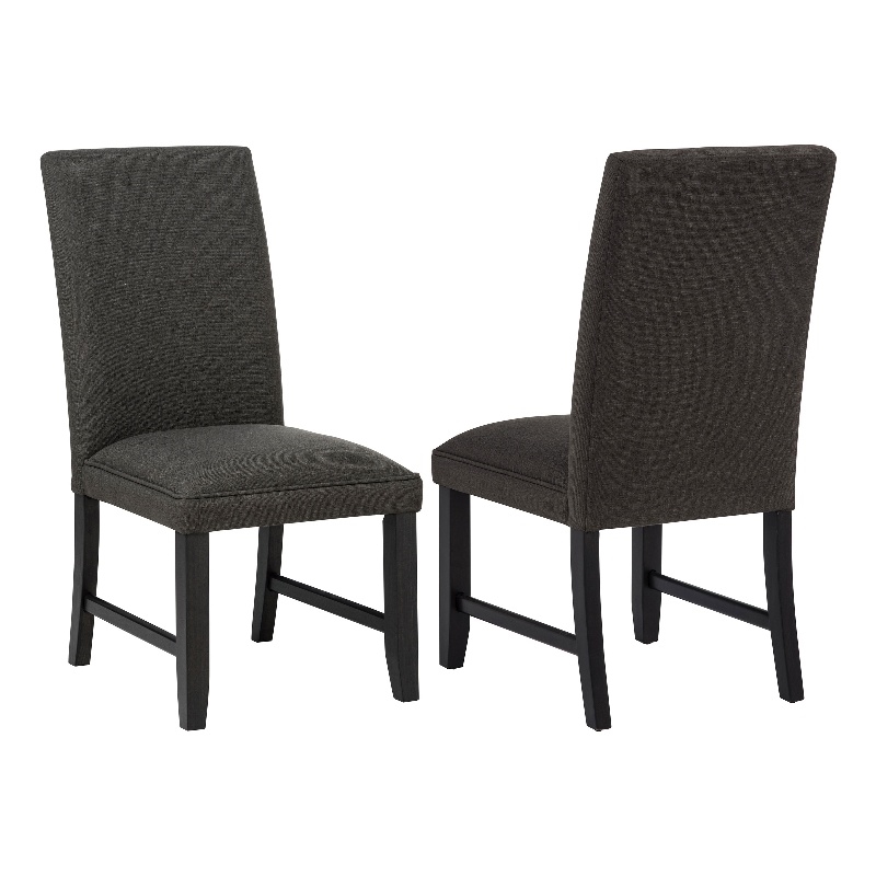 Coaster Berning 19'' Fabric Upholstered Parson Side Chair in Charcoal