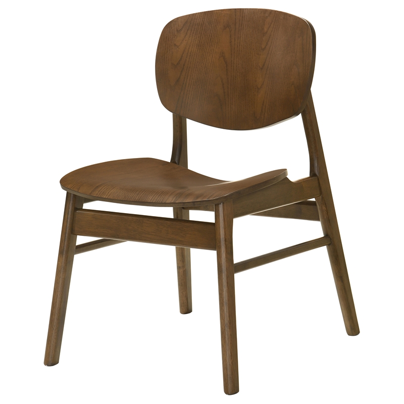 Coaster Benford 18'' Mid-Century Wood Dining Side Chair in Dark Brown