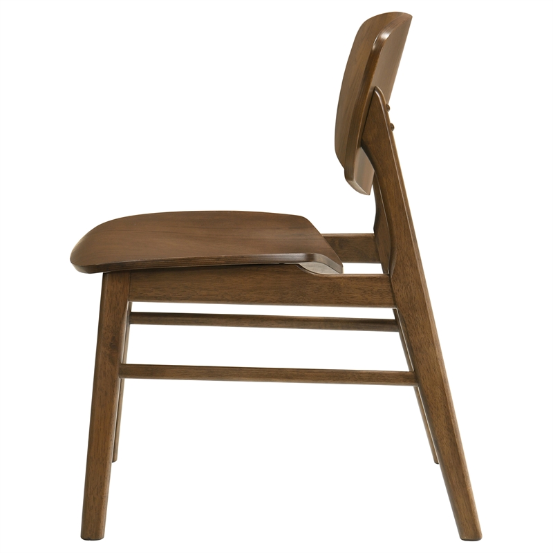 Coaster Benford 18'' Mid-Century Wood Dining Side Chair in Dark Brown