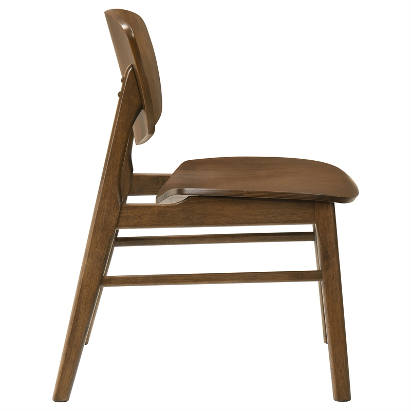 Coaster Benford 18'' Mid-Century Wood Dining Side Chair in Dark Brown