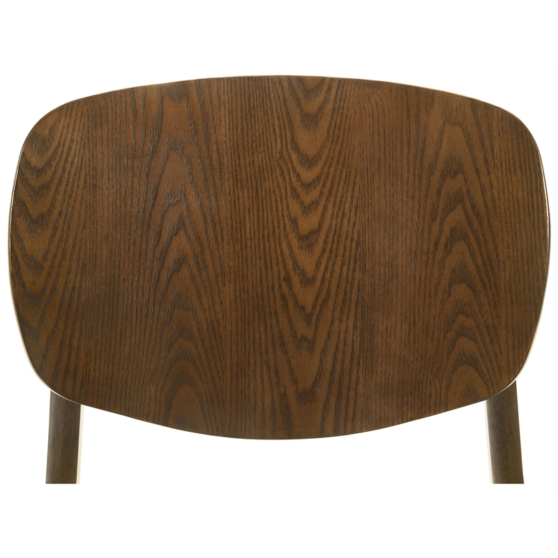 Coaster Benford 18'' Mid-Century Wood Dining Side Chair in Dark Brown