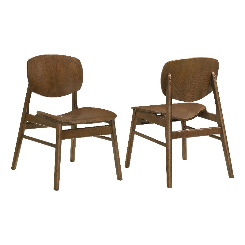 Coaster Benford 18'' Mid-Century Wood Dining Side Chair in Dark Brown