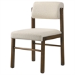 Coaster Kehoe 19'' Wood and Fabric Dining Side Chair in Walnut/Cream