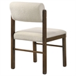 Coaster Kehoe 19'' Wood and Fabric Dining Side Chair in Walnut/Cream