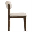 Coaster Kehoe 19'' Wood and Fabric Dining Side Chair in Walnut/Cream