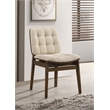 Coaster Redbridge 18.5'' Wood Dining Side Chair in Walnut/Cream