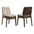 Coaster Redbridge 18.5'' Wood Dining Side Chair in Walnut/Cream