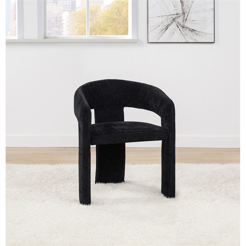Coaster Carlow 17.75'' Fabric Upholstered Dining Arm Chair in Black