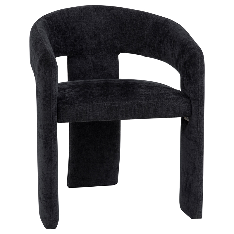 Coaster Carlow 17.75'' Fabric Upholstered Dining Arm Chair in Black