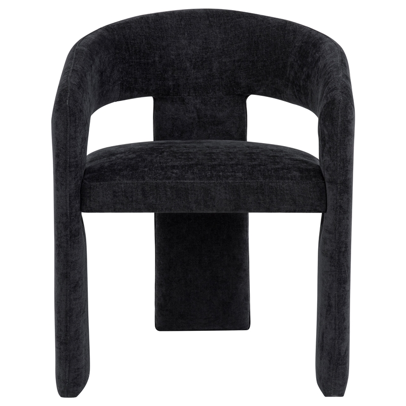 Coaster Carlow 17.75'' Fabric Upholstered Dining Arm Chair in Black
