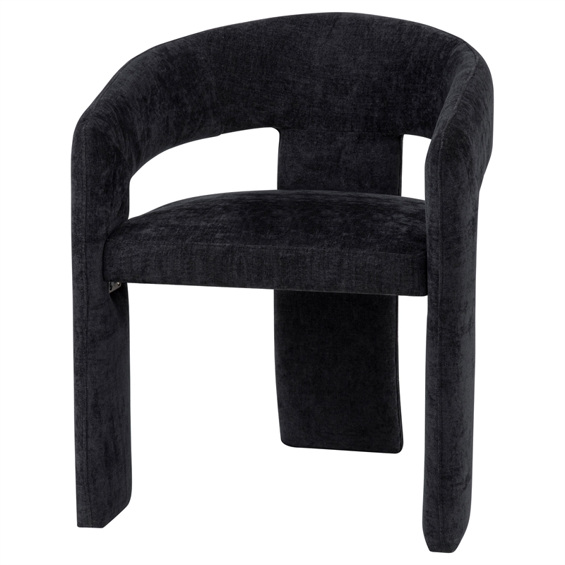 Coaster Carlow 17.75'' Fabric Upholstered Dining Arm Chair in Black