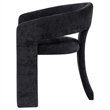Coaster Carlow 17.75'' Fabric Upholstered Dining Arm Chair in Black