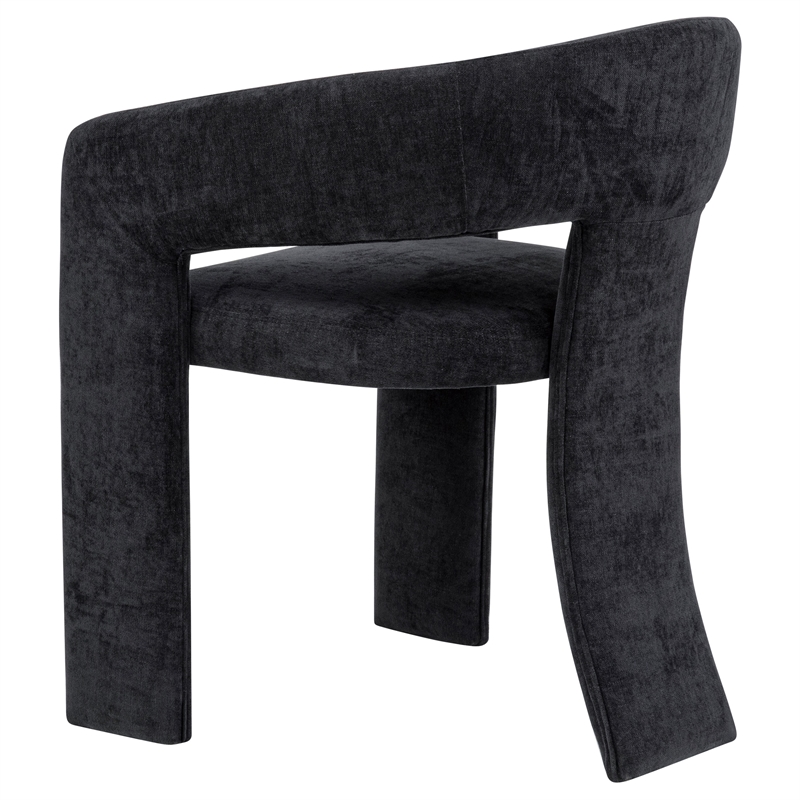 Coaster Carlow 17.75'' Fabric Upholstered Dining Arm Chair in Black