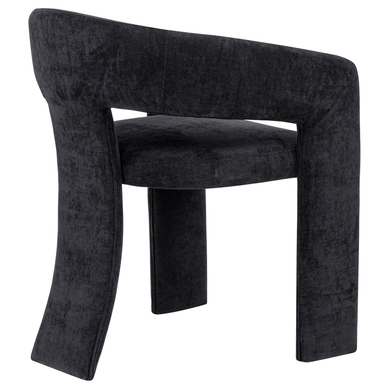 Coaster Carlow 17.75'' Fabric Upholstered Dining Arm Chair in Black