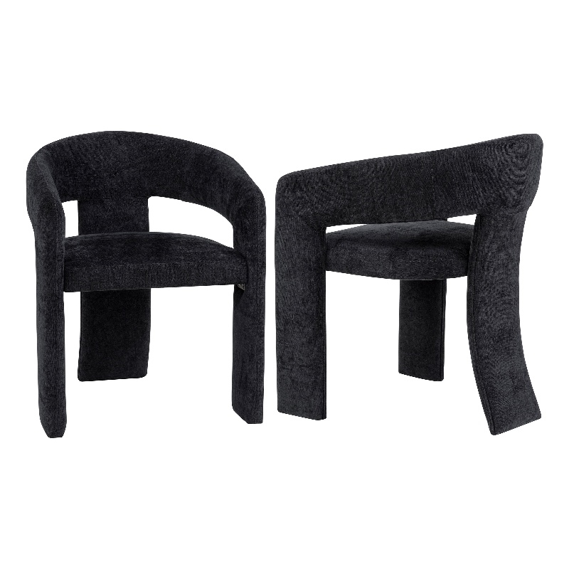 Coaster Carlow 17.75'' Fabric Upholstered Dining Arm Chair in Black