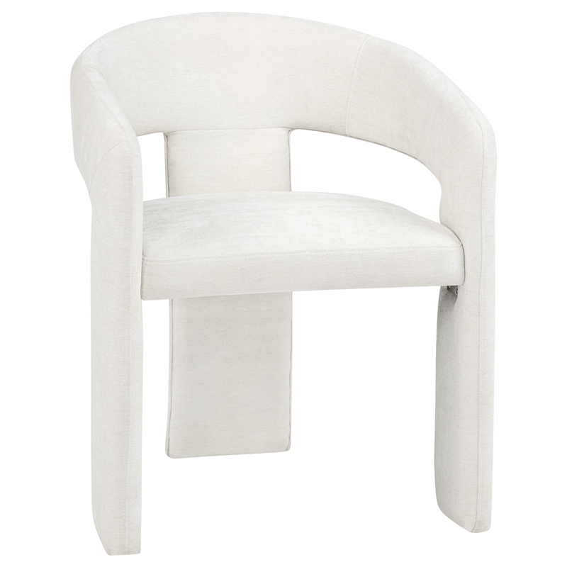 Coaster Carlow 17.75'' Fabric Upholstered Dining Arm Chair in White