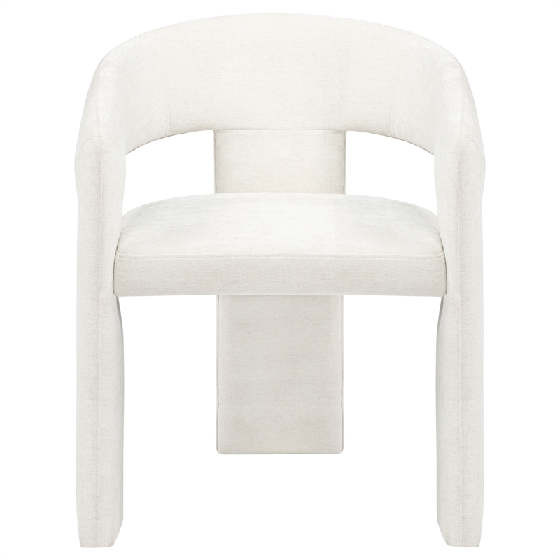 Coaster Carlow 17.75'' Fabric Upholstered Dining Arm Chair in White