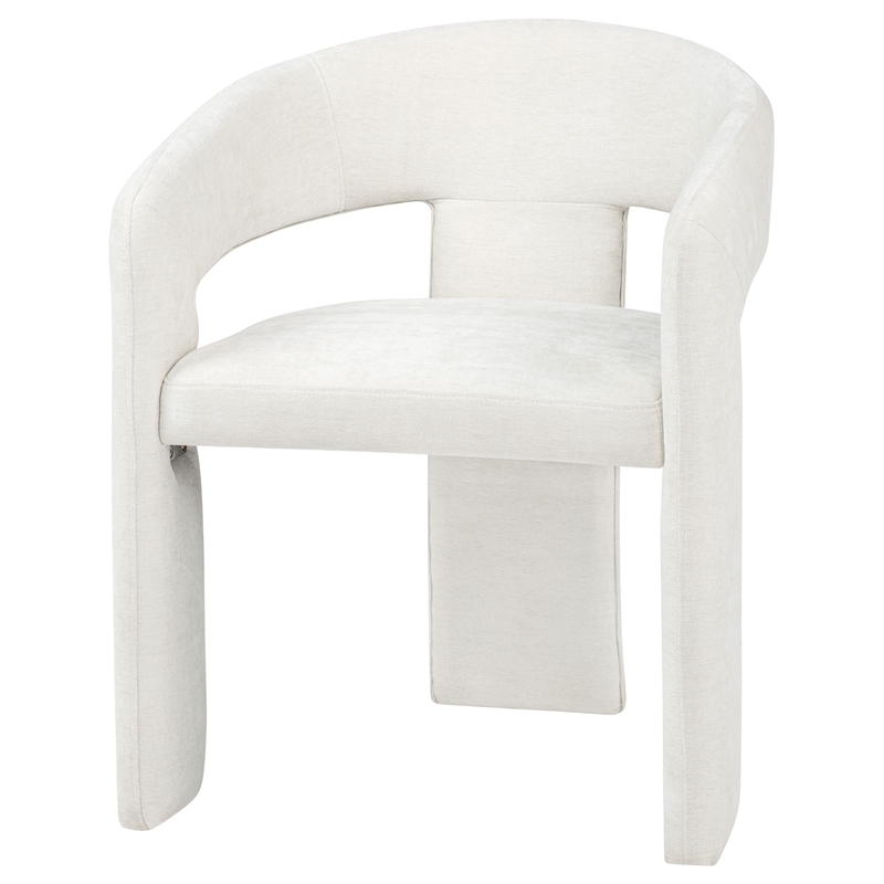 Coaster Carlow 17.75'' Fabric Upholstered Dining Arm Chair in White