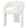 Coaster Carlow 17.75'' Fabric Upholstered Dining Arm Chair in White