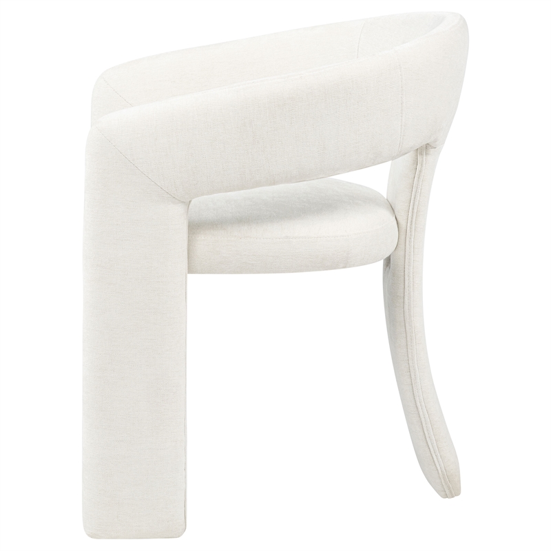 Coaster Carlow 17.75'' Fabric Upholstered Dining Arm Chair in White