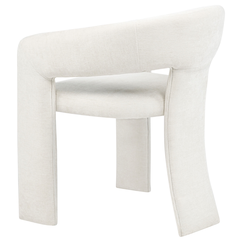 Coaster Carlow 17.75'' Fabric Upholstered Dining Arm Chair in White