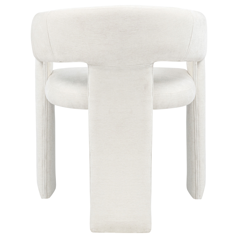 Coaster Carlow 17.75'' Fabric Upholstered Dining Arm Chair in White