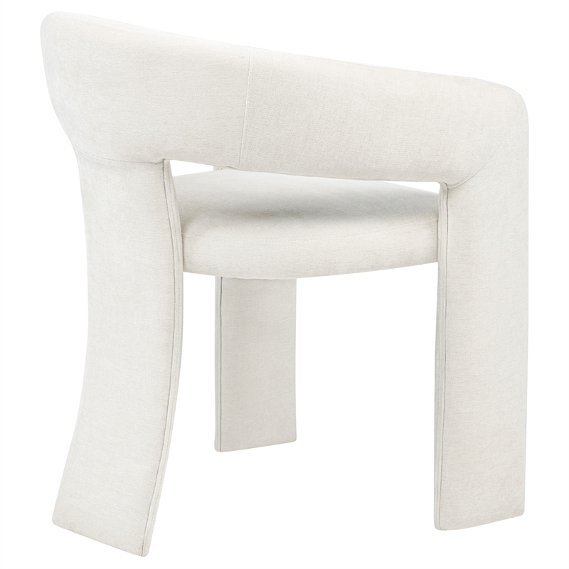 Coaster Carlow 17.75'' Fabric Upholstered Dining Arm Chair in White