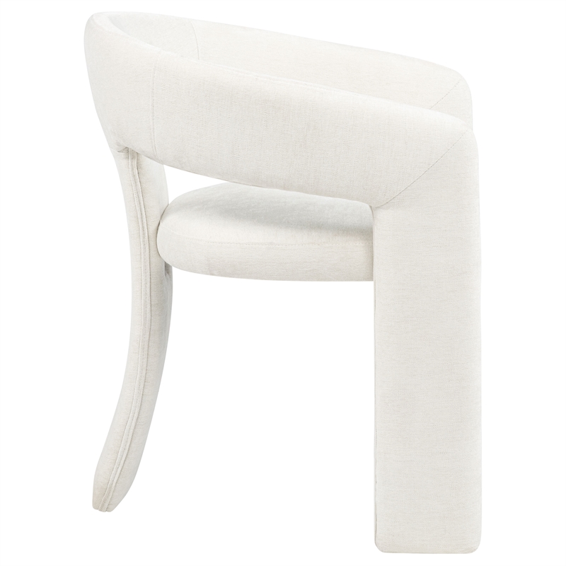 Coaster Carlow 17.75'' Fabric Upholstered Dining Arm Chair in White