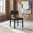 Coaster Kehoe 19'' Wood and Faux Leather Dining Side Chair in Black