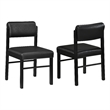 Coaster Kehoe 19'' Wood and Faux Leather Dining Side Chair in Black