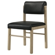Coaster Kehoe 19'' Wood and Faux Leather Dining Side Chair in Natural Oak/Black