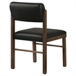 Coaster Kehoe 19'' Wood and Faux Leather Dining Side Chair in Walnut/Black