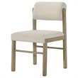 Coaster Kehoe 19'' Wood and Fabric Dining Side Chair in Natural Oak/Cream
