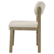 Coaster Kehoe 19'' Wood and Fabric Dining Side Chair in Natural Oak/Cream