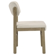 Coaster Kehoe 19'' Wood and Fabric Dining Side Chair in Natural Oak/Cream