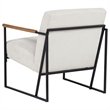 Coaster Monsen Mid-Century Modern Fabric Upholstered Accent Chair in Ivory/Black