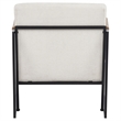 Coaster Monsen Mid-Century Modern Fabric Upholstered Accent Chair in Ivory/Black