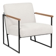 Coaster Monsen Mid-Century Modern Fabric Upholstered Accent Chair in Ivory/Black