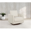 Coaster Iris Contemporary Fabric Upholstered Swivel Accent Chair in Ivory