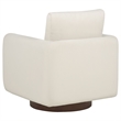 Coaster Iris Contemporary Fabric Upholstered Swivel Accent Chair in Ivory