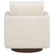 Coaster Iris Contemporary Fabric Upholstered Swivel Accent Chair in Ivory