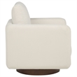 Coaster Iris Contemporary Fabric Upholstered Swivel Accent Chair in Ivory